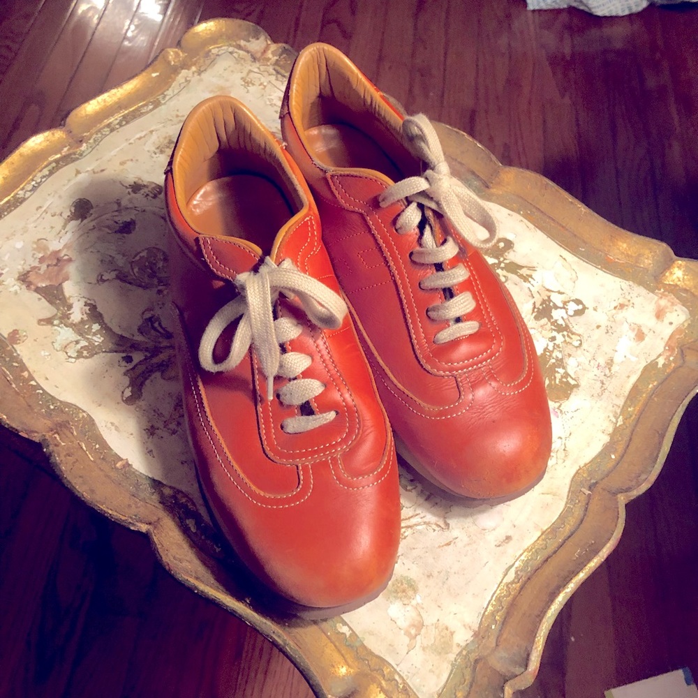 Hermes 🍑 Quick H Orange Sneakers size 40